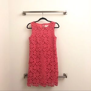 Coral Lace Shift Dress 2/4